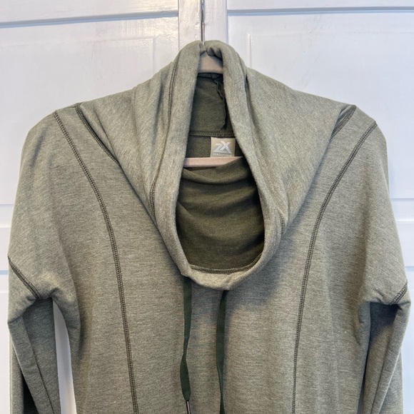 ZEROXPOSUR Cowl-Neck Sweatshirt Dress Size Women’s Large Color Green - Picture 2 of 9